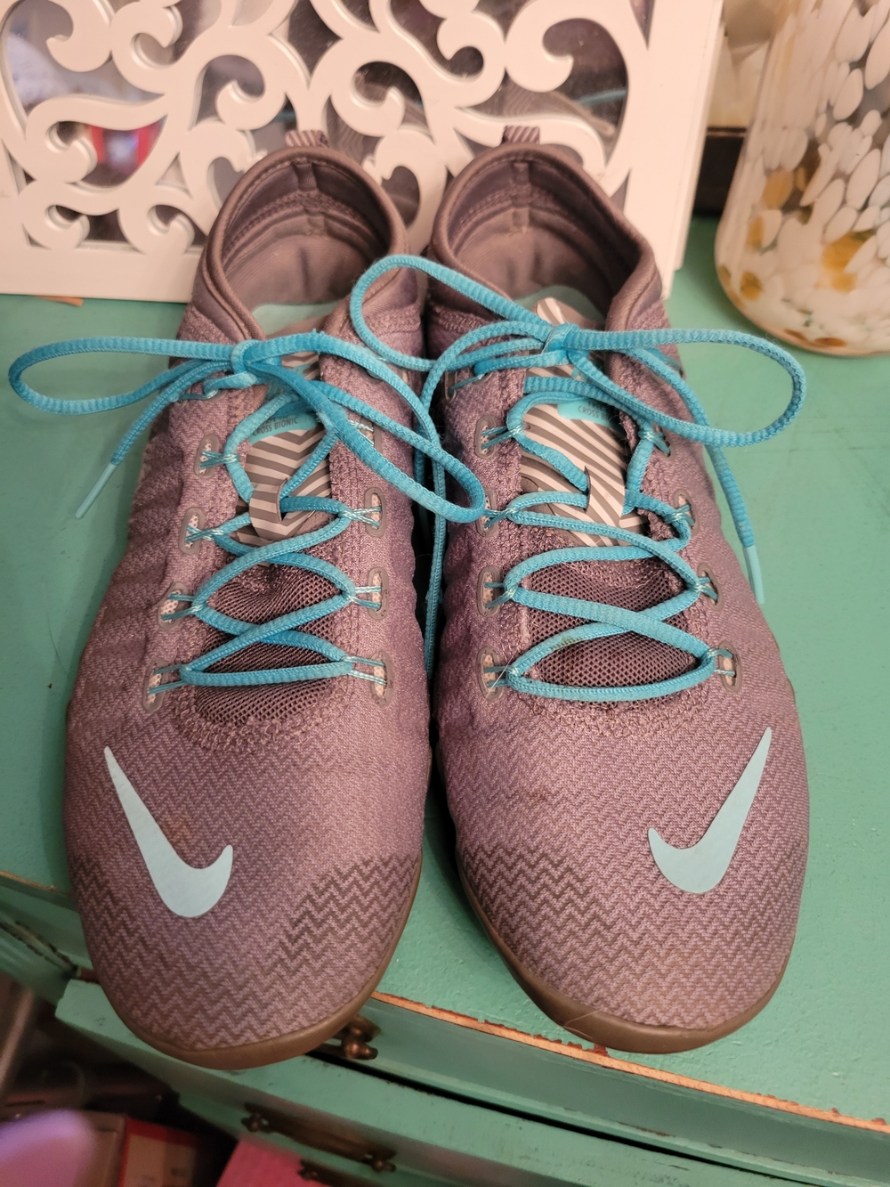 Nike Women's Athletic Shoes Gray with Teal Accents